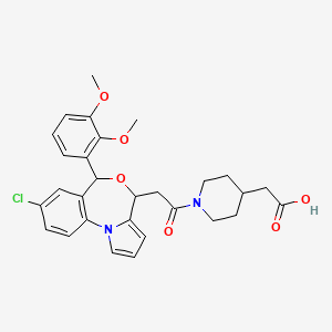 2-(1-(2-(8-Chloro-6-(2,3-dimethoxyphenyl)-4H,6H-pyrrolo[1,2-a][4,1]benzoxazepin-4-yl)acetyl)-4-piperidinyl)acetic Acid