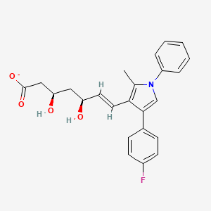 molecular formula C24H23FNO4- B10771771 (3R,5S,6E)-7-[4-(4-fluorophenyl)-2-methyl-1-phenyl-1H-pyrrol-3-yl]-3,5-dihydroxyhept-6-enoate 