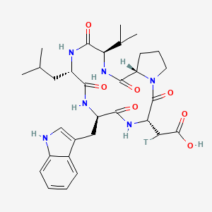 molecular formula C31H42N6O7 B10771790 [3H]cyc(DTrp-DAsp-Pro-DVal-Leu 