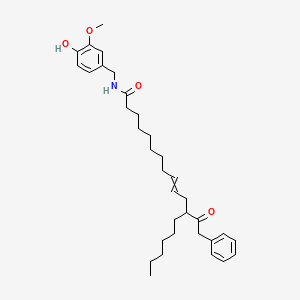 N-[(4-hydroxy-3-methoxyphenyl)methyl]-12-(2-phenylacetyl)octadec-9-enamide