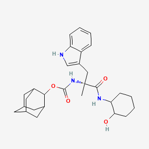 [(R)-1-(2-Hydroxy-cyclohexylcarbamoyl)-2-(1H-indol-3-yl)-1-methyl-ethyl]-carbamic acid adamantan-2-yl ester