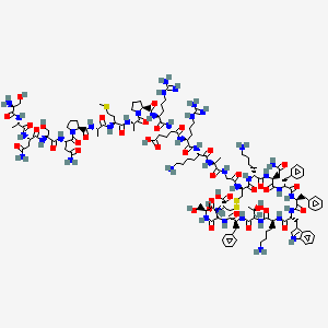 molecular formula C137H207N41O39S3 B10771820 4-{5-[1-Aza-bicyclo[2.2.1]hept-(3Z)-ylidenemethyl]-isoxazol-3-yl}-phenylamine 