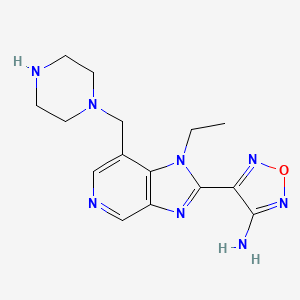 4-(1-Ethyl-7-piperazin-1-ylmethyl-1H-imidazo[4,5-c]pyridin-2-yl)-furazan-3-ylamine