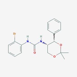 molecular formula C19H21BrN2O3 B10771896 3-(2-bromophenyl)-1-[(4S,5S)-2,2-dimethyl-4-phenyl-1,3-dioxan-5-yl]urea 