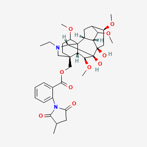 [(2R,3R,6S,8R,9R,10R,13S,17R,18S)-11-ethyl-8,9-dihydroxy-4,6,16,18-tetramethoxy-11-azahexacyclo[7.7.2.12,5.01,10.03,8.013,17]nonadecan-13-yl]methyl 2-(3-methyl-2,5-dioxopyrrolidin-1-yl)benzoate