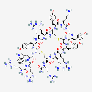 molecular formula C109H164N38O22S4 B10771901 H-Arg-Arg-Trp-Cys(1)-Tyr-Arg-Lys-Cys(2)-Tyr-Lys-Gly-Tyr-Cys(2)-Tyr-Arg-Lys-Cys(1)-Arg-NH2 