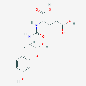 molecular formula C15H18N2O8 B10771902 2-[[1-carboxy-2-(4-hydroxyphenyl)ethyl]carbamoylamino]pentanedioic acid 