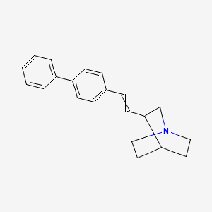 molecular formula C21H23N B10771922 3-[2-(4-phenylphenyl)ethenyl]-1-azabicyclo[2.2.2]octane 