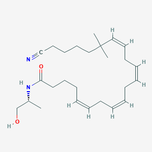 (5Z,8Z,11Z,14Z)-20-cyano-N-[(2R)-1-hydroxypropan-2-yl]-16,16-dimethylicosa-5,8,11,14-tetraenamide