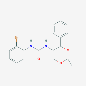 molecular formula C19H21BrN2O3 B10771939 1-(2-bromophenyl)-3-(2,2-dimethyl-4-phenyl-1,3-dioxan-5-yl)urea 