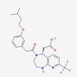 2-[(5R)-4-{2-[3-(3-methylbutoxy)phenyl]acetyl}-8-(trifluoromethyl)-1H,2H,3H,4H,5H-pyrido[2,3-e][1,4]diazepin-5-yl]acetic acid