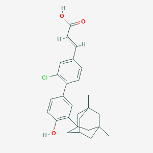 (2E)-3-{3-chloro-4-[3-(3,5-dimethyladamantan-1-yl)-4-hydroxyphenyl]phenyl}prop-2-enoic acid