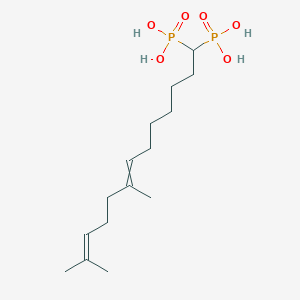 molecular formula C15H30O6P2 B10772058 (8,12-dimethyl-1-phosphonotrideca-7,11-dienyl)phosphonic acid 