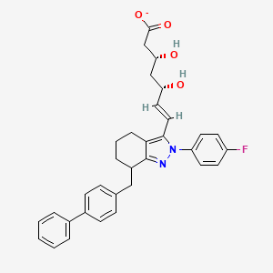 Sodium; 7-[7-biphenyl-4-ylmethyl-2-(4-fluoro-phenyl)-4,5,6,7-tetrahydro-2H-indazol-3-yl]-3,5-dihydroxy-hept-6-enoate