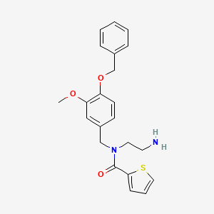 molecular formula C22H24N2O3S B10772128 N-(2-aminoethyl)-N-[[3-methoxy-4-(phenylmethoxy)phenyl]methyl]thiophene-2-carboxamide 