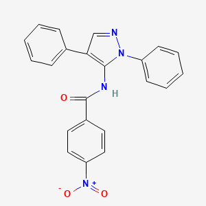 N-[2,4-di(phenyl)pyrazol-3-yl]-4-nitrobenzamide