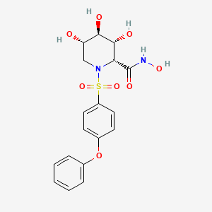 (2R,3R,4R,5S)-N,3,4,5-tetrahydroxy-1-(4-phenoxyphenylsulfonyl)piperidine-2-carboxamide