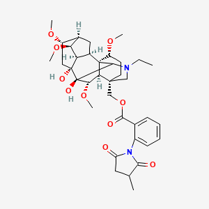 [(1S,2R,3R,4S,5R,6S,8R,9S,13S,16R,17R,18S)-11-ethyl-8,9-dihydroxy-4,6,16,18-tetramethoxy-11-azahexacyclo[7.7.2.12,5.01,10.03,8.013,17]nonadecan-13-yl]methyl 2-(3-methyl-2,5-dioxopyrrolidin-1-yl)benzoate