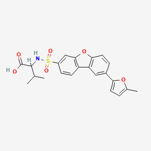 3-Methyl-2-[[8-(5-methylfuran-2-yl)dibenzofuran-3-yl]sulfonylamino]butanoic acid