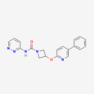 molecular formula C19H17N5O2 B10772202 3-(5-phenylpyridin-2-yl)oxy-N-pyridazin-3-ylazetidine-1-carboxamide 