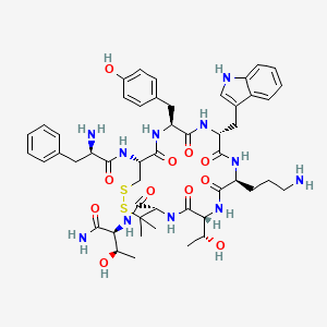 molecular formula C50H67N11O11S2 B10772218 D-Phe-Cys-Tyr-D-Trp-Orn-Thr-Pen-Thr-NH2(CTOP) 