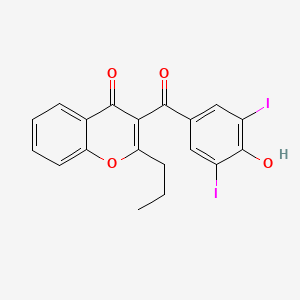 3-(4-Hydroxy-3,5-diiodobenzoyl)-2-propylchromen-4-one