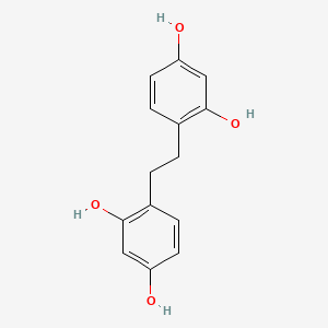 molecular formula C14H14O4 B10772260 4-[2-(2,4-Dihydroxyphenyl)ethyl]benzene-1,3-diol 