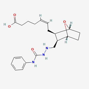 molecular formula C21H29N3O4 B10772279 (Z)-7-[(1R,2R,3R,4R)-3-[[2-(phenylcarbamoyl)hydrazinyl]methyl]-7-oxabicyclo[2.2.1]heptan-2-yl]hept-5-enoic acid 