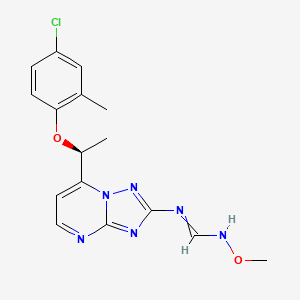 N'-[7-[(1S)-1-(4-chloro-2-methylphenoxy)ethyl]-[1,2,4]triazolo[1,5-a]pyrimidin-2-yl]-N-methoxymethanimidamide