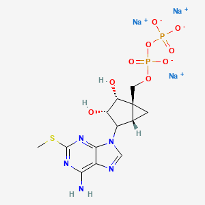 trisodium;[[(1R,2R,3S,5S)-4-(6-amino-2-methylsulfanylpurin-9-yl)-2,3-dihydroxy-1-bicyclo[3.1.0]hexanyl]methoxy-oxidophosphoryl] phosphate