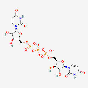 [[(2R,3R,5R)-5-(2,4-dioxopyrimidin-1-yl)-3,4-dihydroxyoxolan-2-yl]methoxy-oxidophosphoryl] [[(2S,3S,5R)-5-(2,4-dioxopyrimidin-1-yl)-3,4-dihydroxyoxolan-2-yl]methoxy-oxidophosphoryl] phosphate