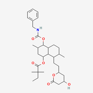 [4-(benzylcarbamoyloxy)-8-[2-(4-hydroxy-6-oxooxan-2-yl)ethyl]-3,7-dimethyl-1,2,3,4,4a,5,6,7,8,8a-decahydronaphthalen-1-yl] 2,2-dimethylbutanoate