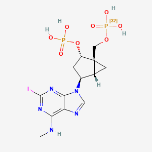 molecular formula C13H18IN5O8P2 B10772347 [32P]2-iodo-N6-methyl-(N)-methanocarba-2'-deoxyadenosine-3',5'-bisphosphate 