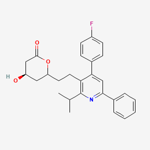 molecular formula C27H28FNO3 B10772349 6-{2-[4-(4-Fluoro-phenyl)-2-isopropyl-6-phenyl-pyridin-3-yl]-ethyl}-4-hydroxy-tetrahydro-pyran-2-one 