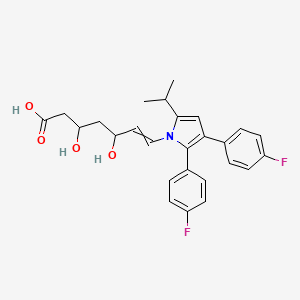 7-[2,3-bis(4-fluorophenyl)-5-propan-2-ylpyrrol-1-yl]-3,5-dihydroxyhept-6-enoic acid