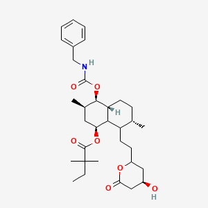 (1S,3R,4R,4aR,7S,8S)-4-[(benzylcarbamoyl)oxy]-8-{2-[(4R)-4-hydroxy-6-oxooxan-2-yl]ethyl}-3,7-dimethyl-decahydronaphthalen-1-yl 2,2-dimethylbutanoate