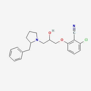 molecular formula C21H23ClN2O2 B10772399 2-[3-(2-benzylpyrrolidin-1-yl)-2-hydroxypropoxy]-6-chlorobenzonitrile 