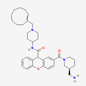 molecular formula C36H48N4O3 B10772471 2-[(3S)-3-(aminomethyl)piperidine-1-carbonyl]-N-[1-(cyclononen-1-ylmethyl)piperidin-4-yl]-9H-xanthene-9-carboxamide 