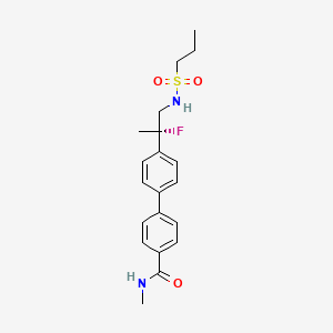 B10772548 (r)-4'-(1-Fluoro-1-methyl-2-(propane-2-sulfonylamino)-ethyl)-biphenyl-4-carboxylic acid methylamide CAS No. 625820-83-9