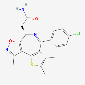 molecular formula C20H18ClN3O2S B10772576 2-[(6s)-4-(4-Chlorophenyl)-2,3,9-Trimethyl-6h-[1,2]oxazolo[5,4-C]thieno[2,3-E]azepin-6-Yl]acetamide 