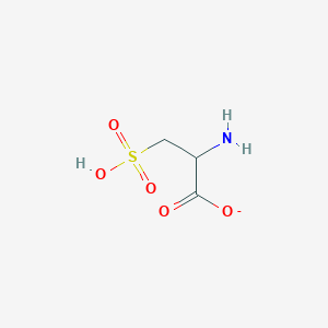 molecular formula C3H6NO5S- B10772734 2-Amino-3-sulfopropanoate 