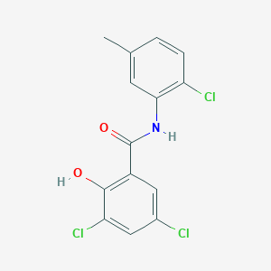 molecular formula C14H10Cl3NO2 B10772753 3,5-dichloro-N-(2-chloro-5-methylphenyl)-2-hydroxybenzamide 