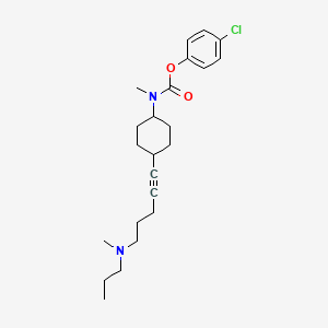 (4-chlorophenyl) N-methyl-N-[4-[5-[methyl(propyl)amino]pent-1-ynyl]cyclohexyl]carbamate