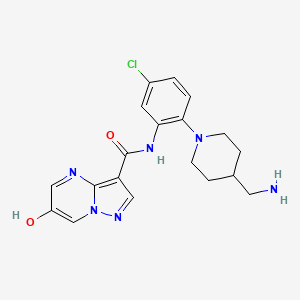 N-{2-[4-(aminomethyl)piperidin-1-yl]-5-chlorophenyl}-6-hydroxypyrazolo[1,5-a]pyrimidine-3-carboxamide