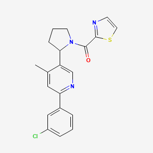 [2-[6-(3-chlorophenyl)-4-methylpyridin-3-yl]pyrrolidin-1-yl]-(1,3-thiazol-2-yl)methanone