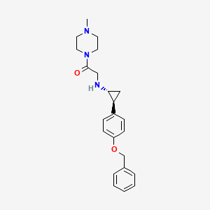 2-((trans-2-(4-(Benzyloxy)phenyl)cyclopropyl)amino)-1-(4-methylpiperazin-1-yl)ethanone