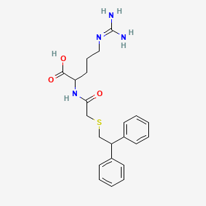 5-(diaminomethylideneamino)-2-[[2-(2,2-diphenylethylsulfanyl)acetyl]amino]pentanoic acid