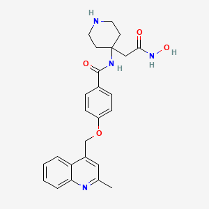 molecular formula C25H28N4O4 B10772934 N-(4-(2-(hydroxyamino)-2-oxoethyl)piperidin-4-yl)-4-((2-methylquinolin-4-yl)methoxy)benzamide 