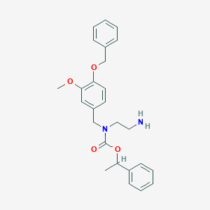 molecular formula C26H30N2O4 B10772937 1-Phenylethyl-4-(benzyloxy)-3-methoxybenzyl(2-aminoethyl)carbamate 