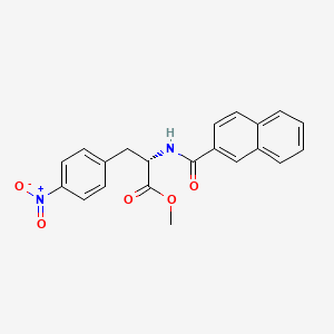 molecular formula C21H18N2O5 B10773236 methyl (2S)-2-(naphthalene-2-carbonylamino)-3-(4-nitrophenyl)propanoate 